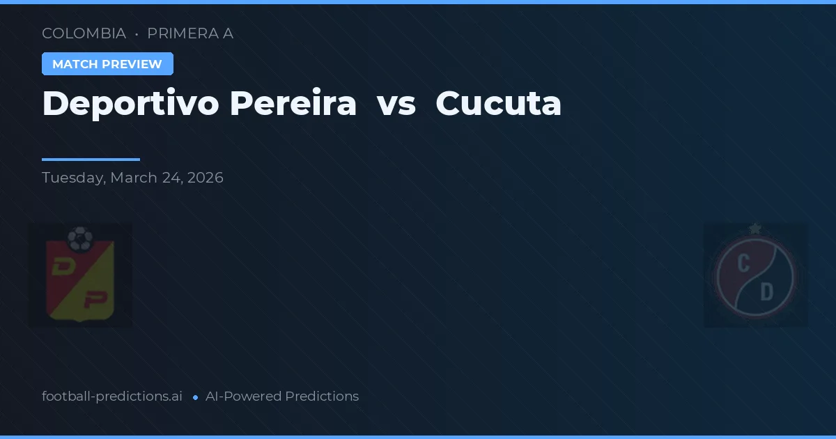 Deportivo Pereira vs Cúcuta — typy i zapowiedź meczu