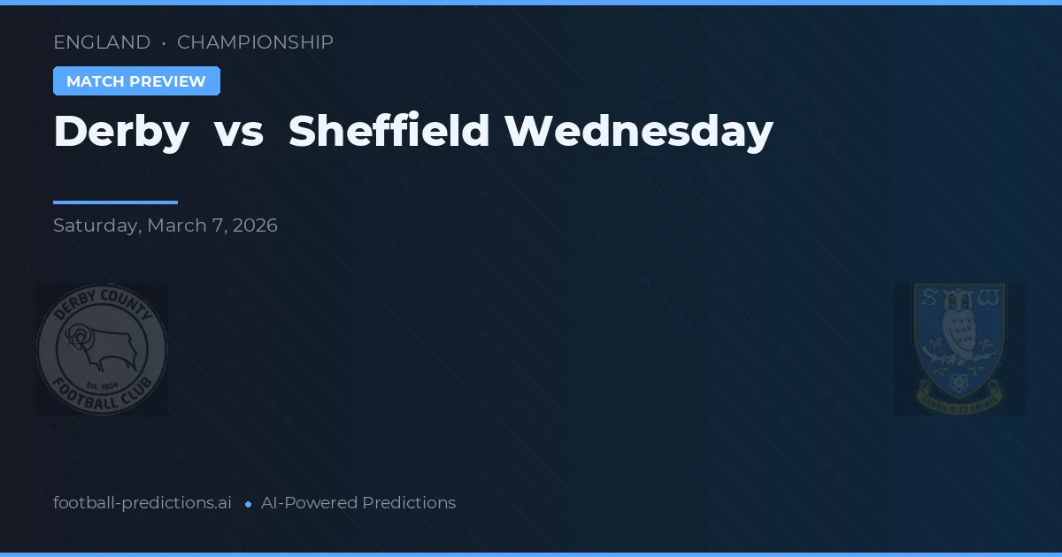 Derby vs Sheffield Wednesday — typy i zapowiedź meczu