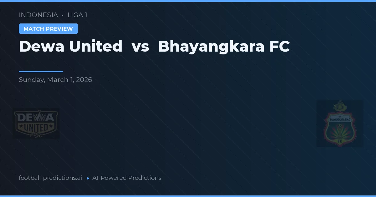 Dewa United vs Bhayangkara FC — typy i zapowiedź meczu