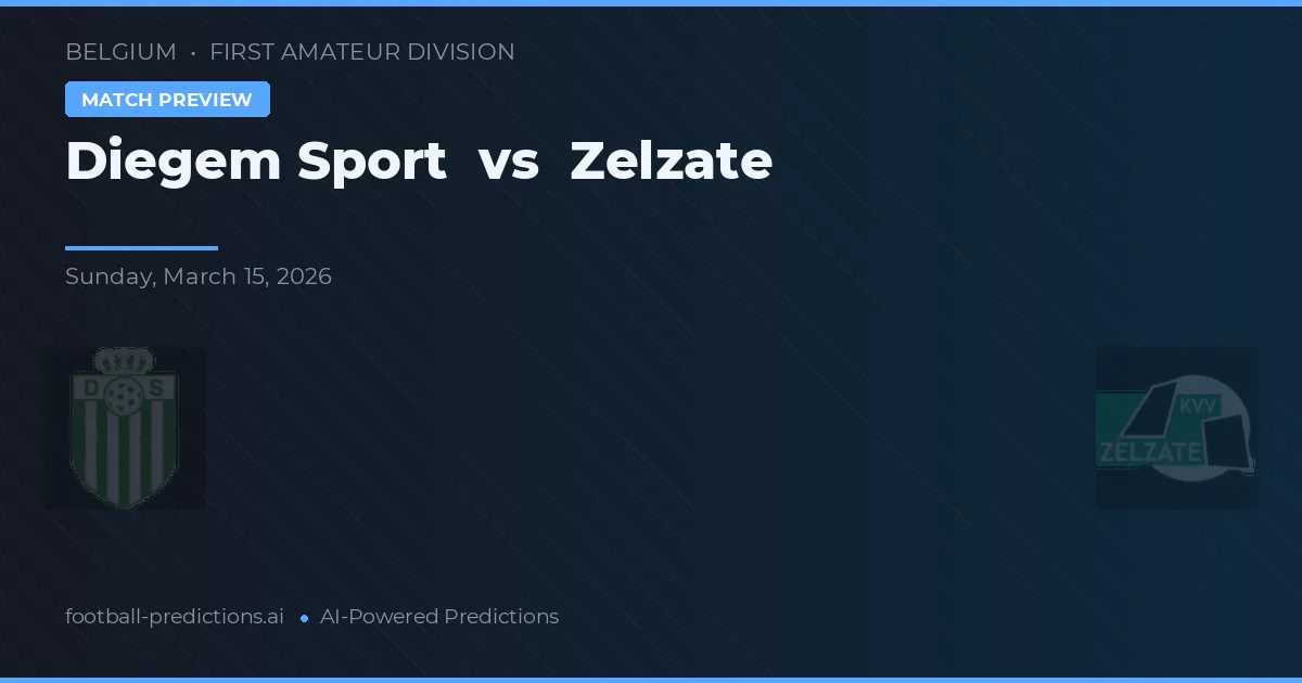 Diegem Sport vs Zelzate — typy i zapowiedź meczu