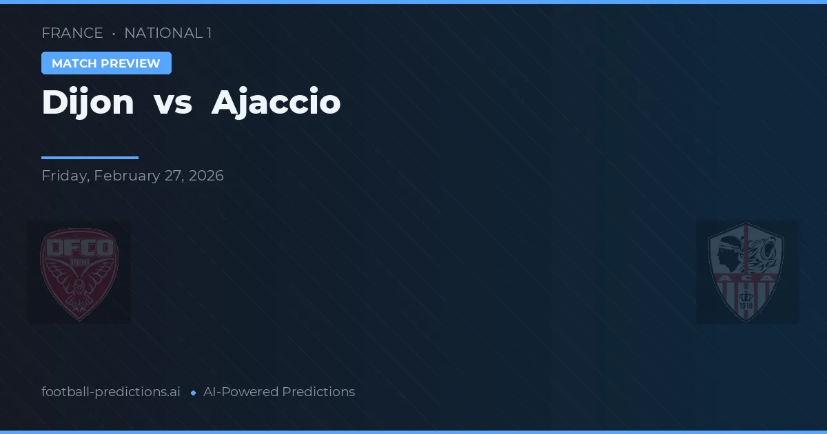 Dijon vs Ajaccio — typy i zapowiedź meczu