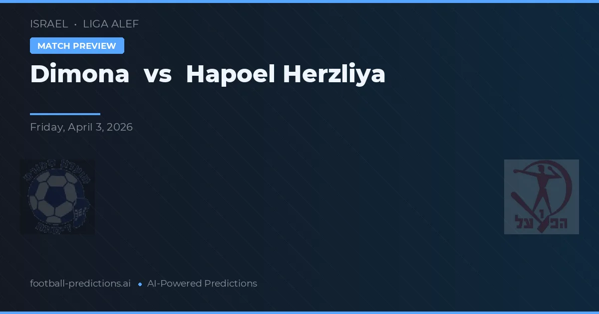Dimona vs Hapoel Herzliya — typy i zapowiedź meczu