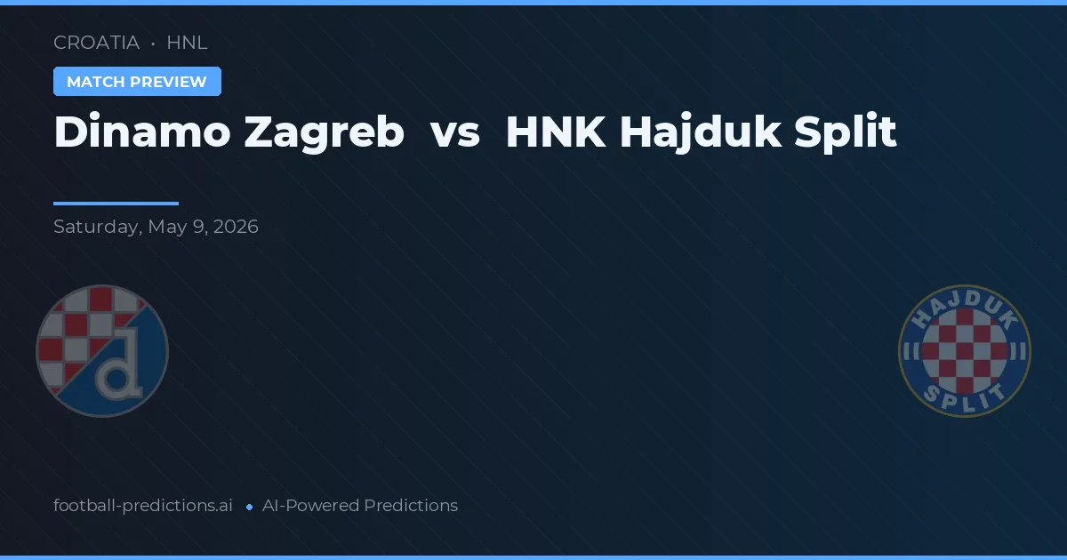 Dinamo Zagrzeb vs HNK Hajduk Split — typy i zapowiedź meczu