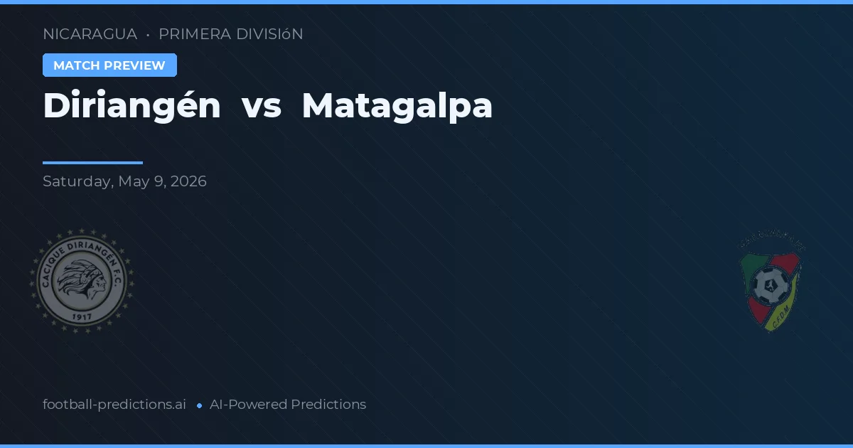Diriangén vs Matagalpa — typy i zapowiedź meczu