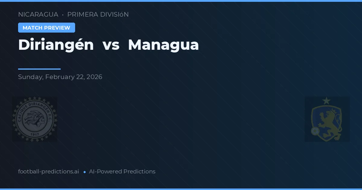 Diriangén vs Managua — typy i zapowiedź meczu