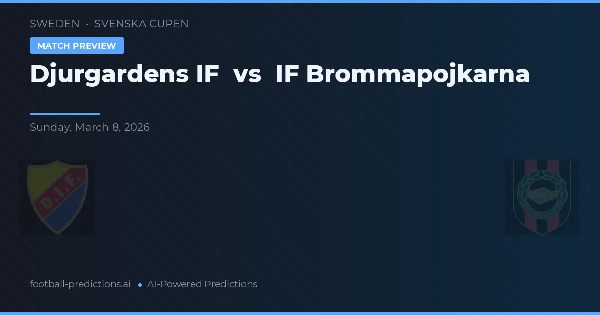 Djurgårdens IF vs IF Brommapojkarna — typy i zapowiedź meczu