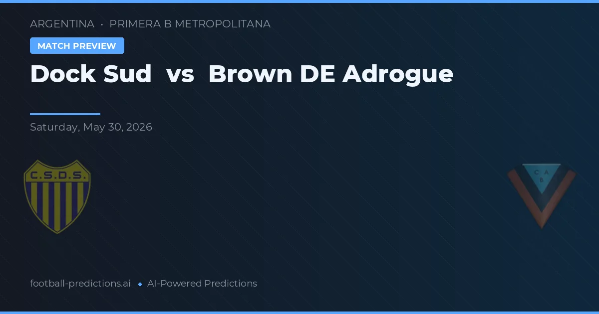 Dock Sud vs Brown de Adrogué — typy i zapowiedź meczu