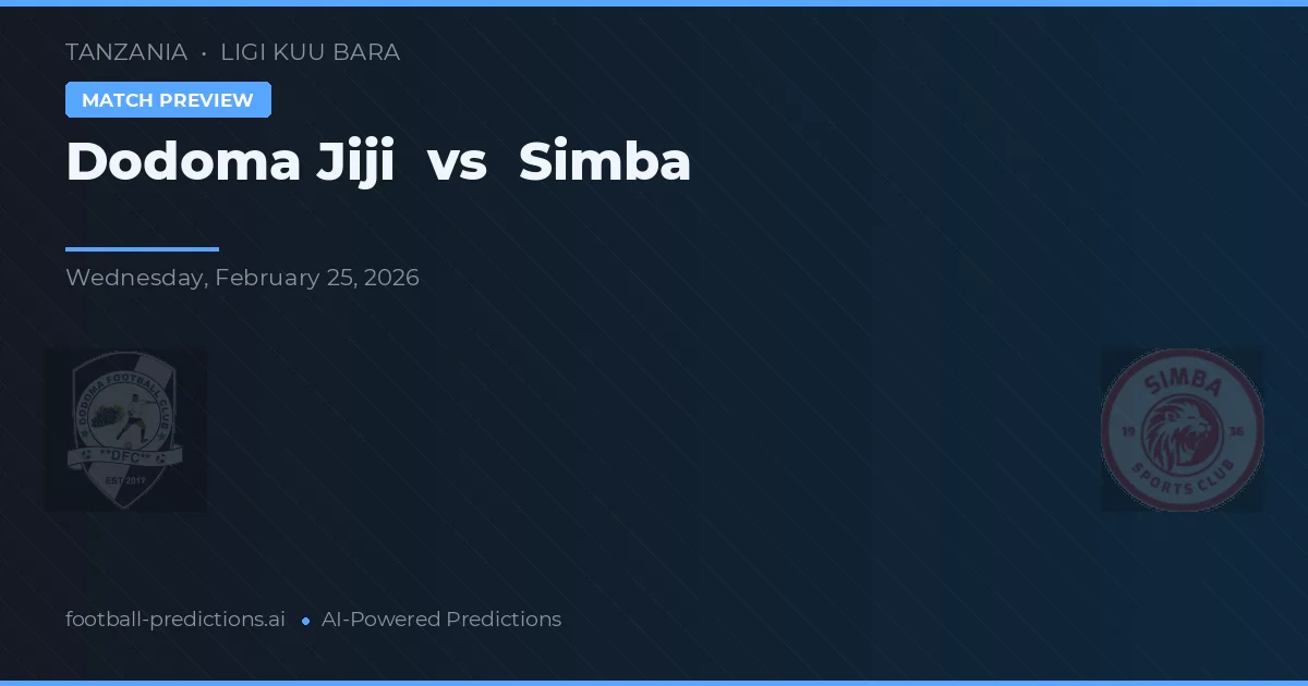 Dodoma Jiji vs Simba — typy i zapowiedź meczu