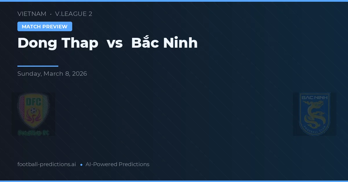 Đồng Tháp vs Bắc Ninh — typy i zapowiedź meczu