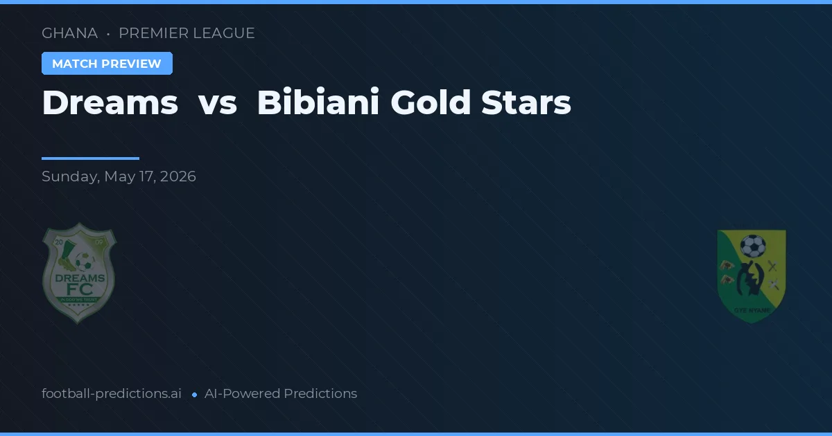 Dreams vs Bibiani Gold Stars — typy i zapowiedź meczu