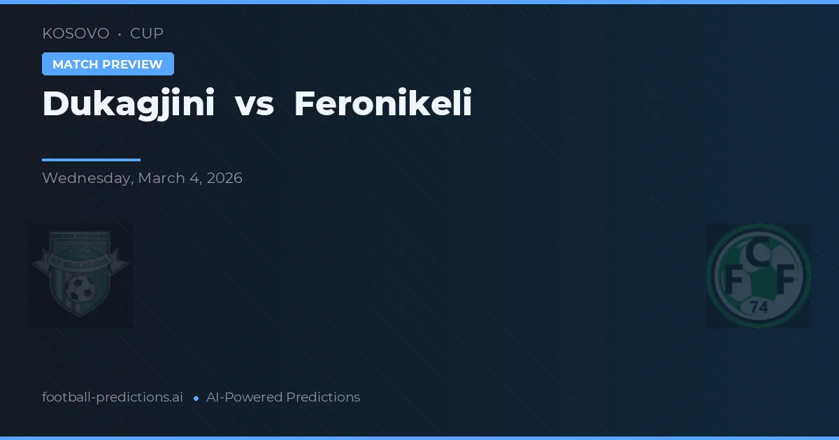 Dukagjini vs Feronikeli — typy i zapowiedź meczu