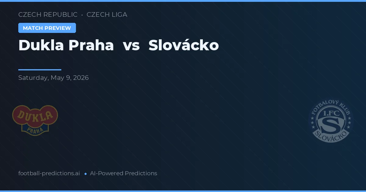 Dukla Praga vs Slovácko — typy i zapowiedź meczu