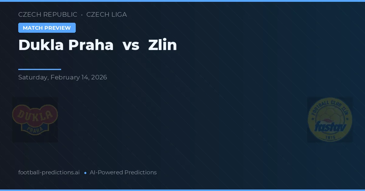 Dukla Praga vs Zlín — typy i zapowiedź meczu