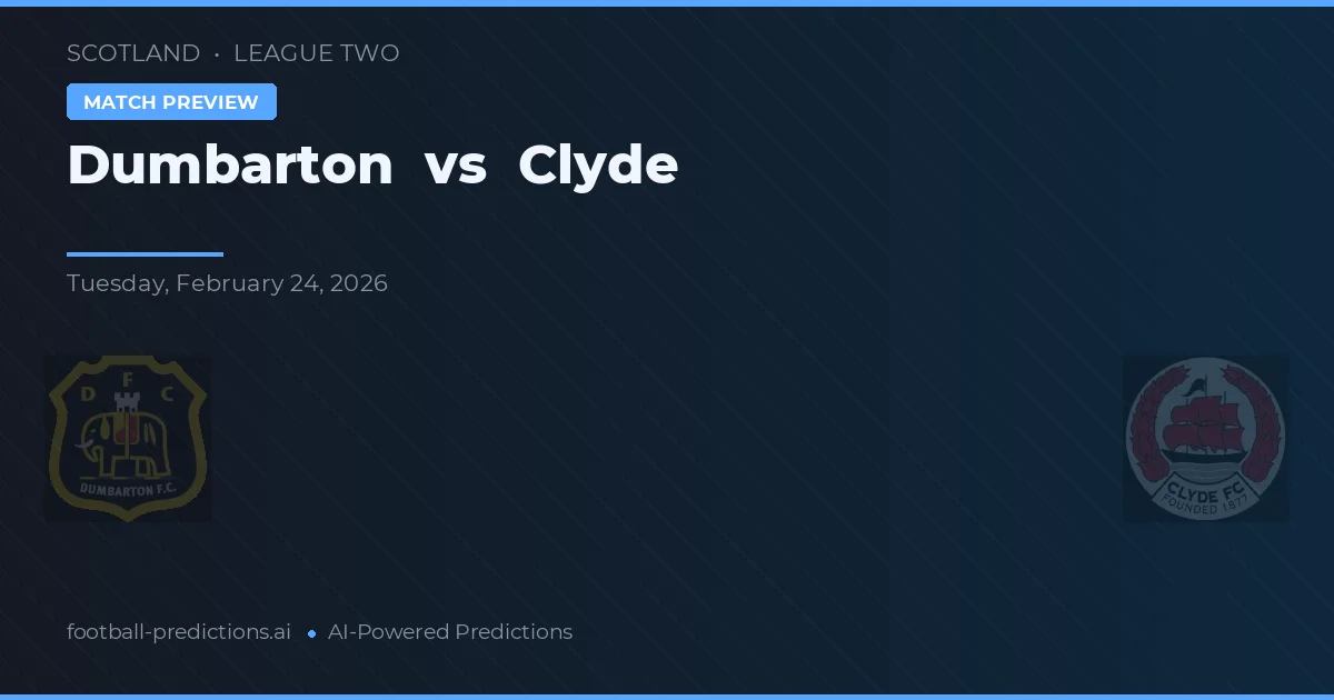 Dumbarton vs Clyde — typy i zapowiedź meczu
