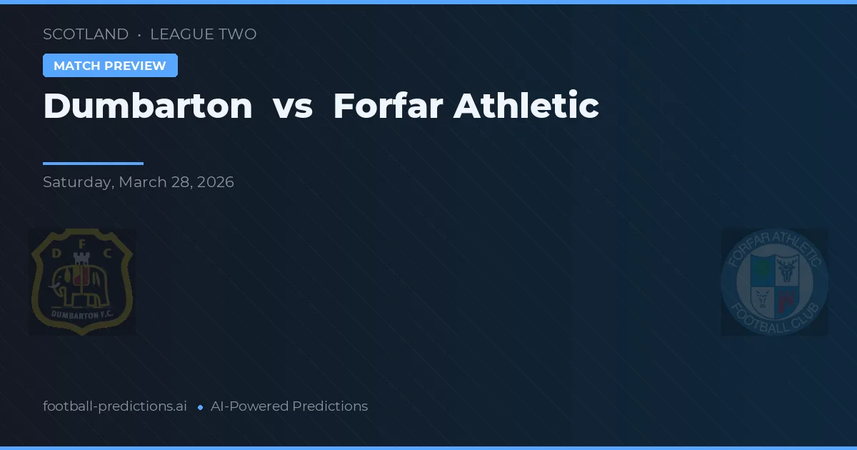 Dumbarton vs Forfar Athletic — typy i zapowiedź meczu