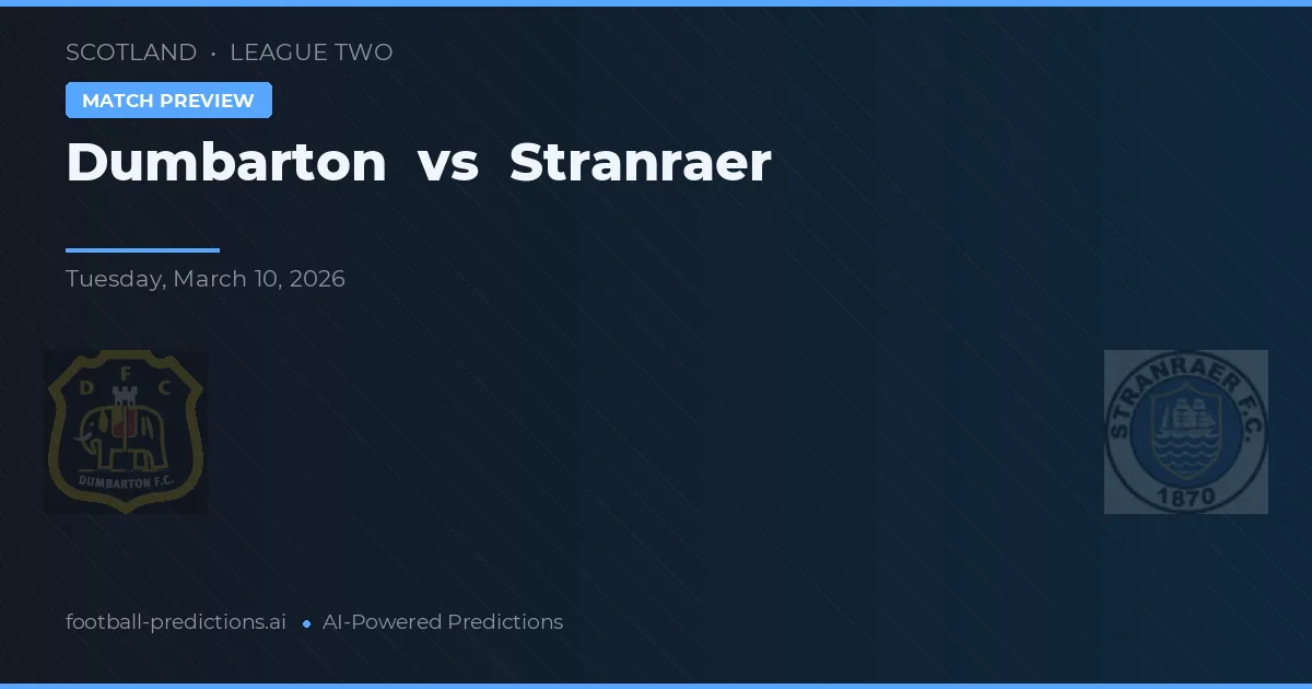Dumbarton vs Stranraer — typy i zapowiedź meczu