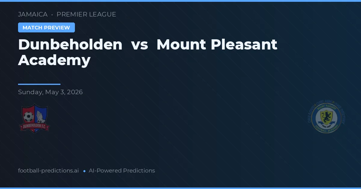 Dunbeholden vs Mount Pleasant Academy — typy i zapowiedź meczu