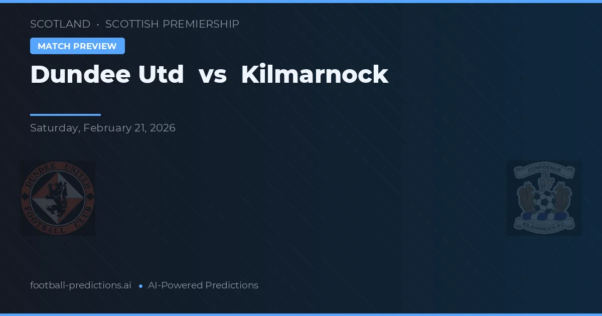 Dundee Utd vs Kilmarnock — typy i zapowiedź meczu