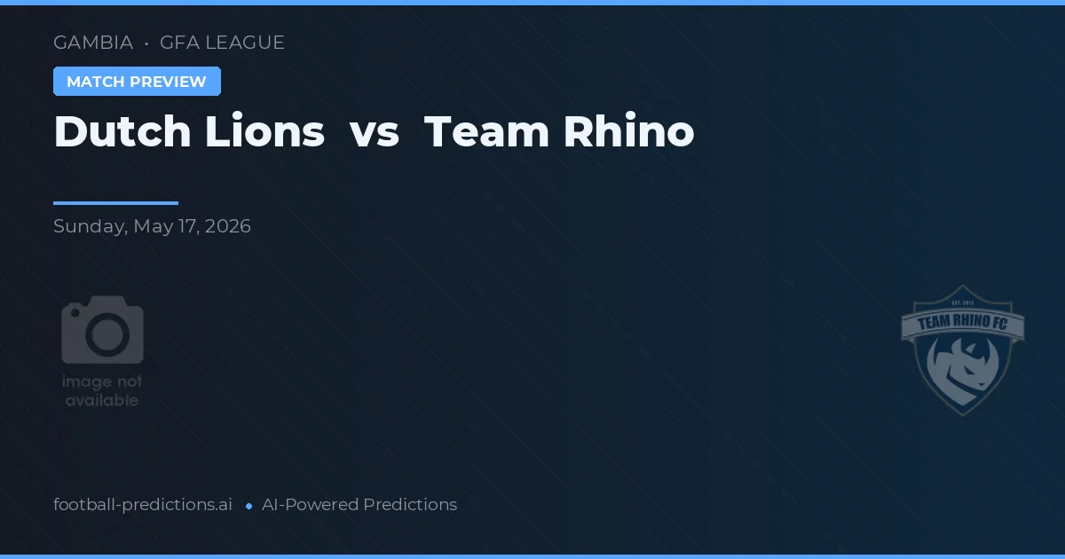 Dutch Lions vs Team Rhino — typy i zapowiedź meczu