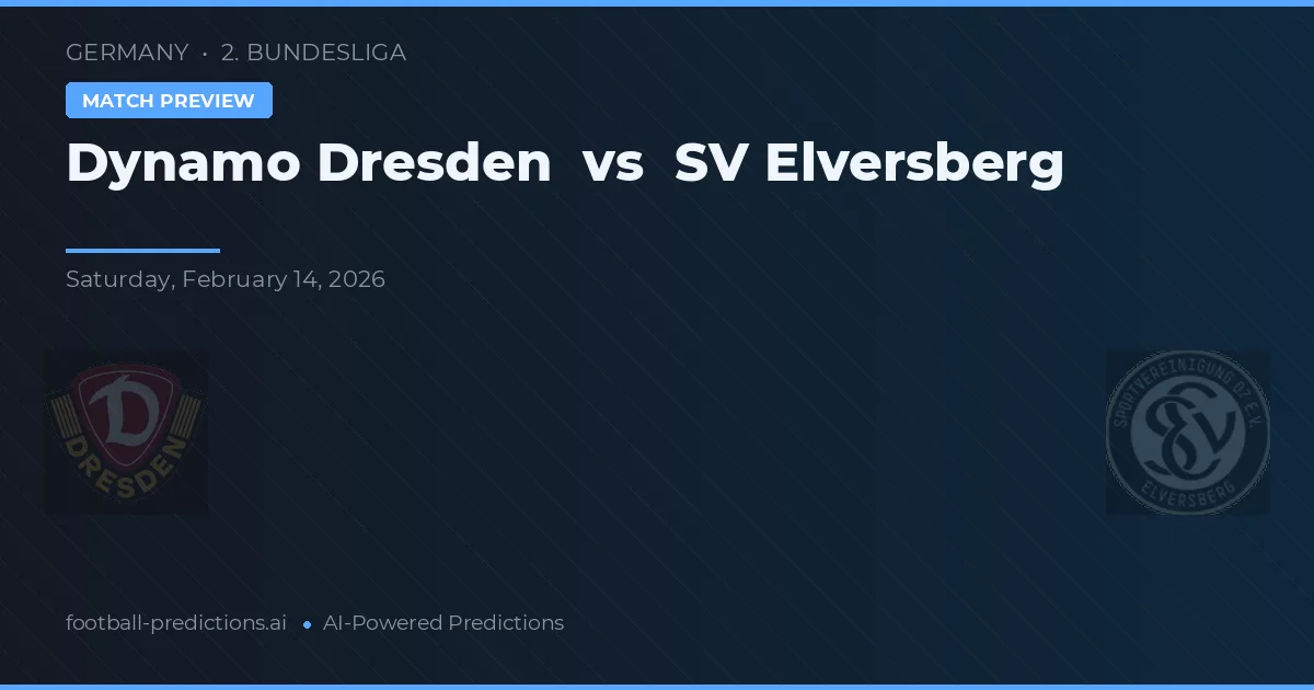 Dynamo Drezno vs SV Elversberg — typy i zapowiedź meczu