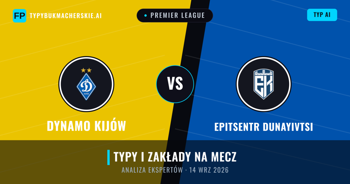 Dynamo Kijów vs Epitsentr Dunayivtsi — typy i zapowiedź meczu
