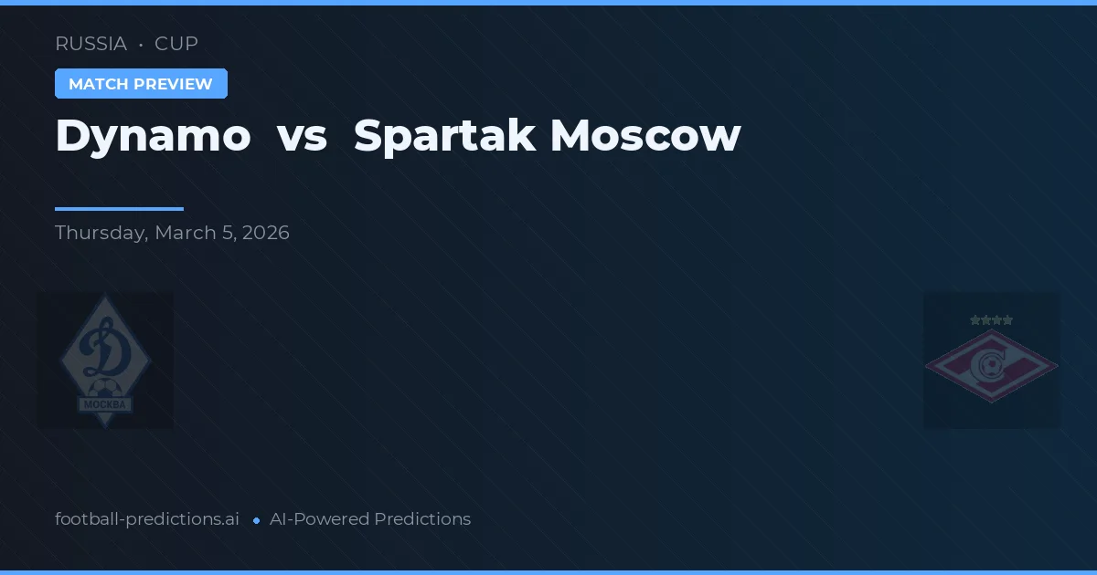 Dynamo Moskwa vs Spartak Moskwa — typy i zapowiedź meczu