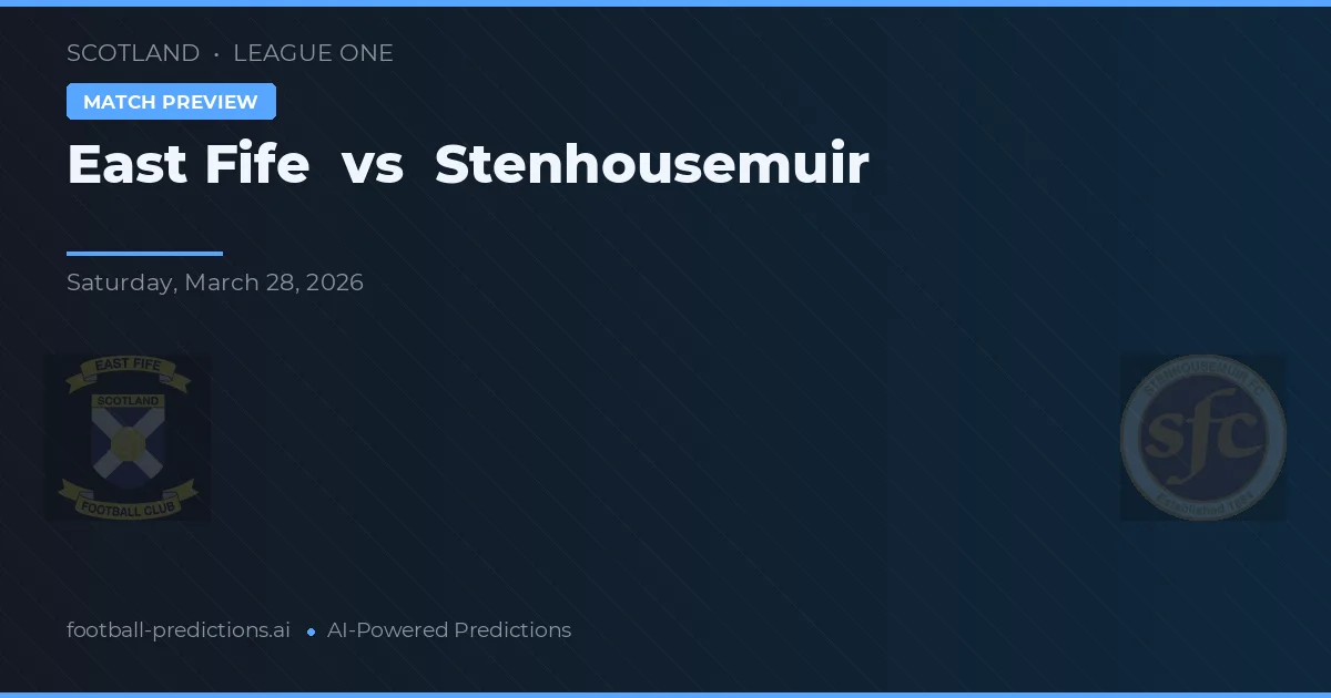 East Fife vs Stenhousemuir — typy i zapowiedź meczu
