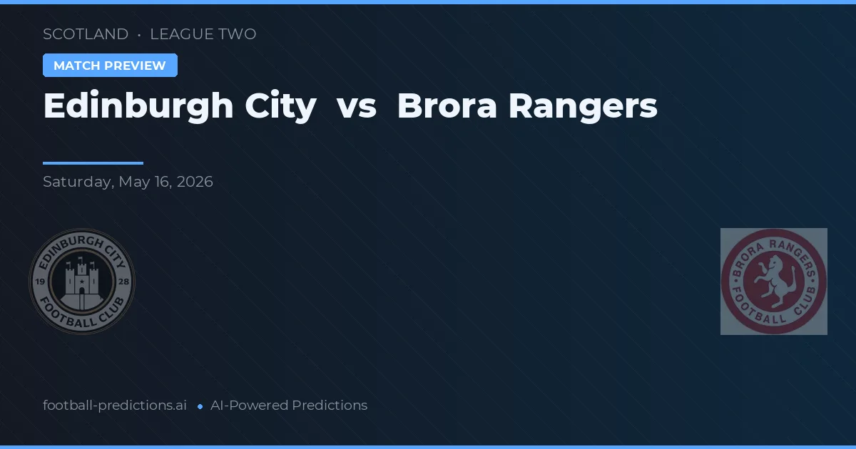 Edinburgh City vs Brora Rangers — typy i zapowiedź meczu