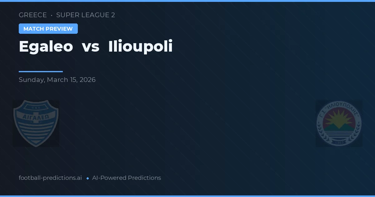 Egaleo vs Ilioupoli — typy i zapowiedź meczu