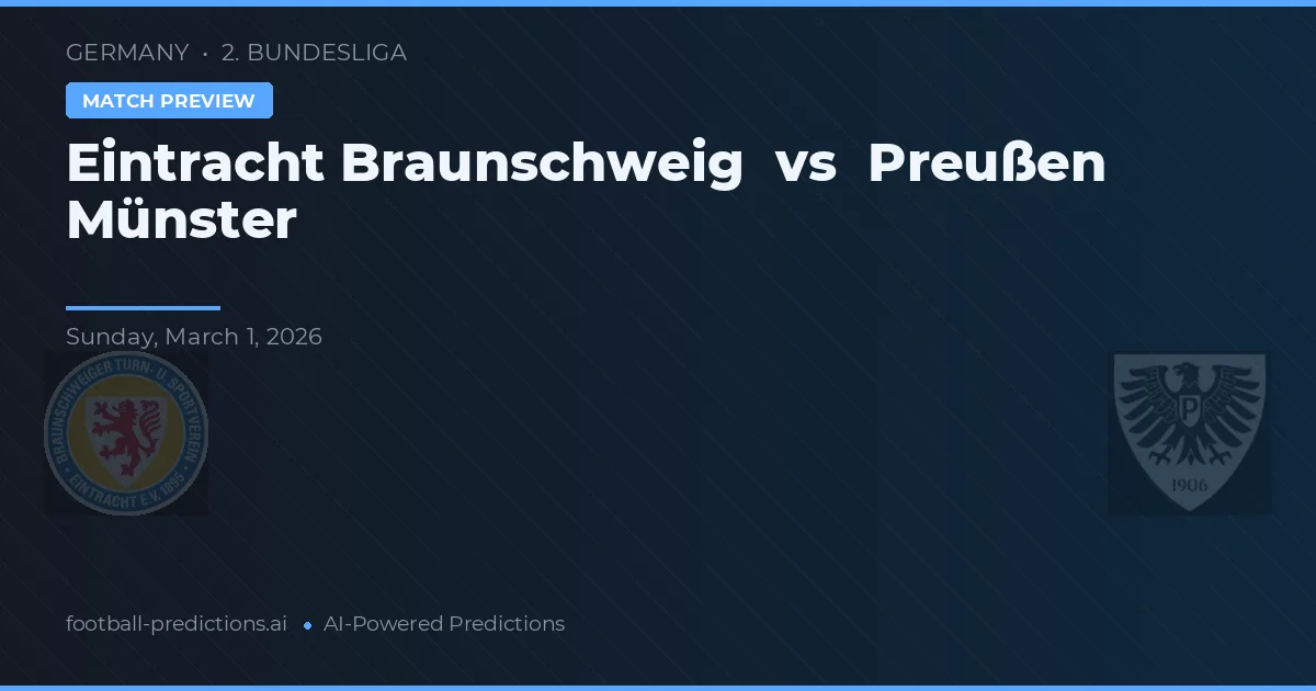 Eintracht Braunschweig vs Preußen Münster — typy i zapowiedź meczu