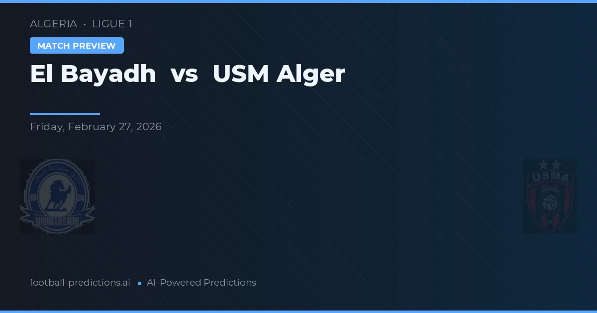 El Bayadh vs USM Algier — typy i zapowiedź meczu