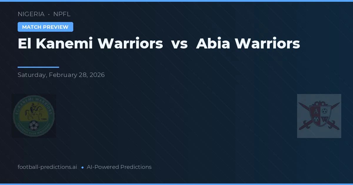 Warriors El Kanemi vs Abia Warriors — typy i zapowiedź meczu