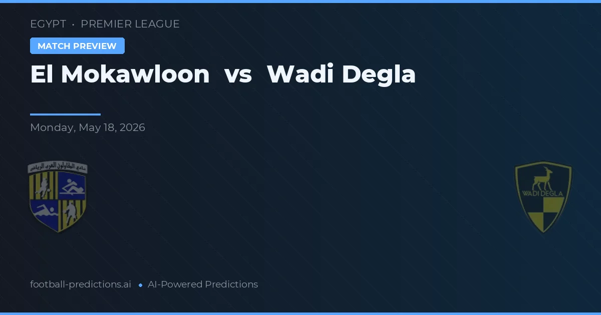 El Mokawloon vs Wadi Degla — typy i zapowiedź meczu