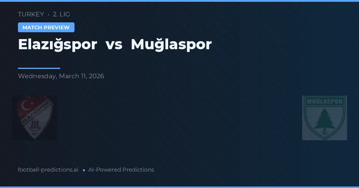 Elazığspor vs Muğlaspor — typy i zapowiedź meczu