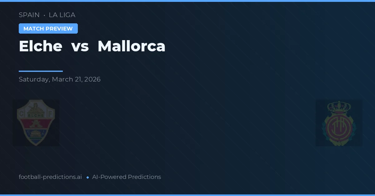 Elche vs Mallorca — typy i zapowiedź meczu