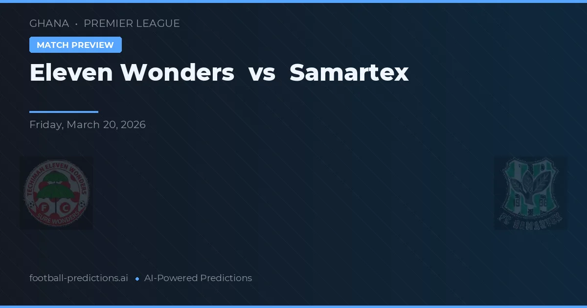 Eleven Wonders vs Samartex — typy i zapowiedź meczu