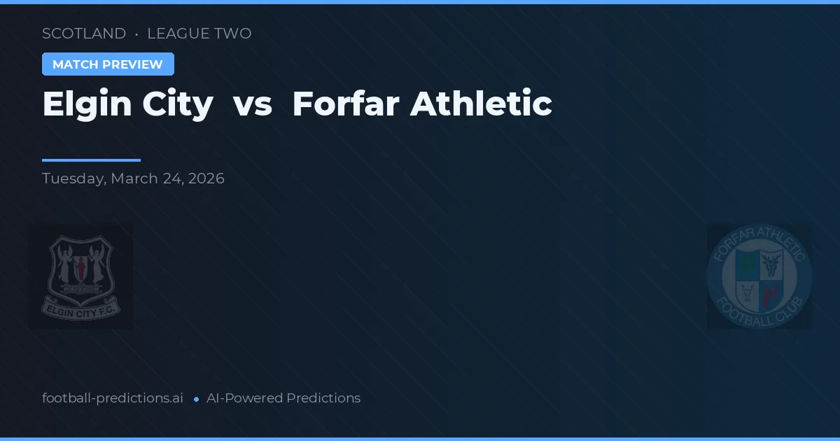 Elgin City vs Forfar Athletic — typy i zapowiedź meczu