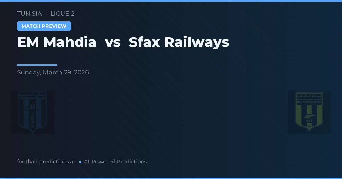EM Mahdia vs Sfax Railways — typy i zapowiedź meczu