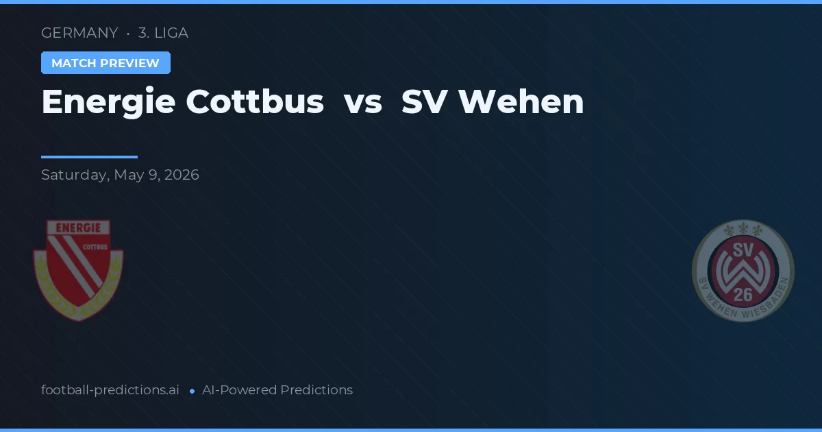 Energie Cottbus vs SV Wehen — typy i zapowiedź meczu