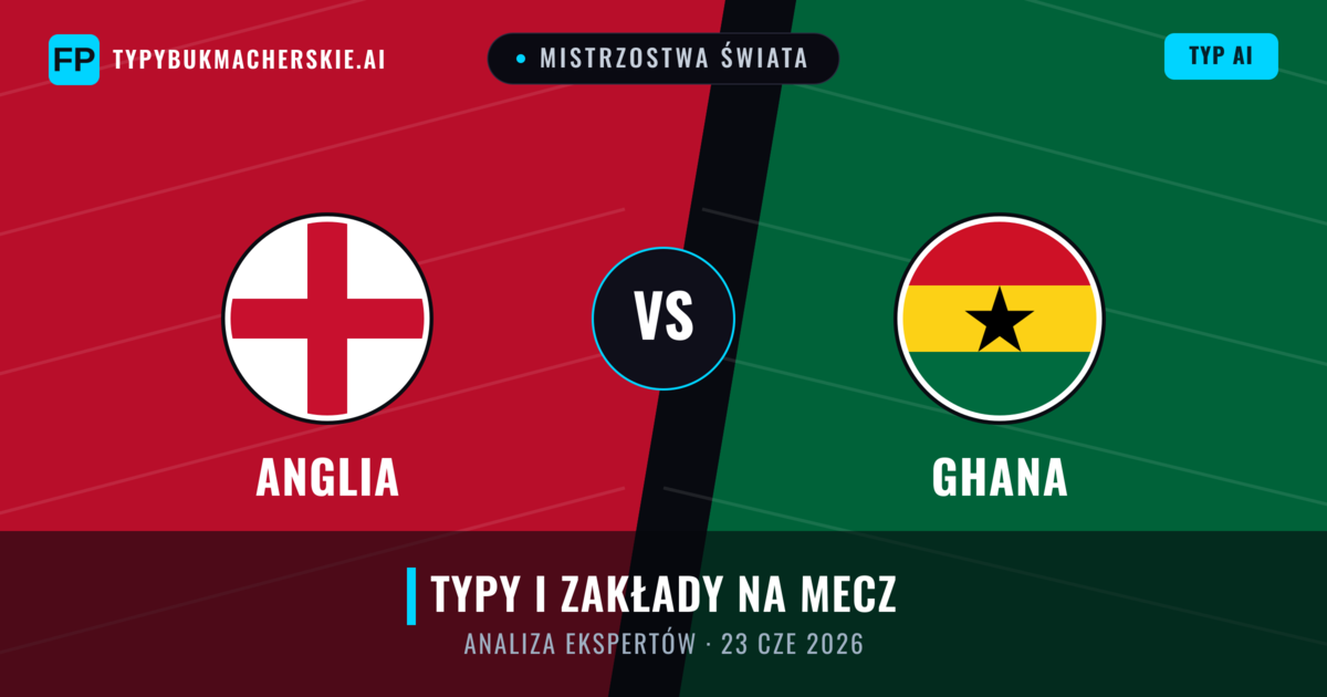 Anglia vs Ghana — typy i zapowiedź meczu