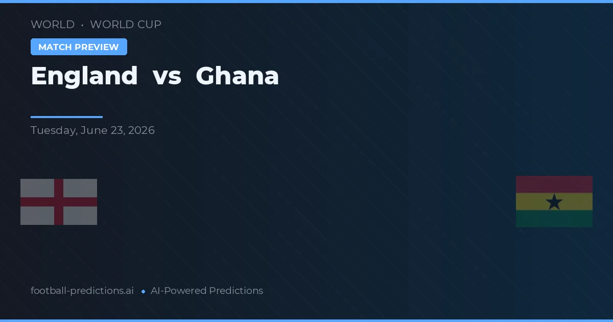 Anglia vs Ghana — typy i zapowiedź meczu