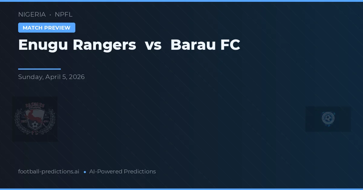 Enugu Rangers vs Barau FC — typy i zapowiedź meczu