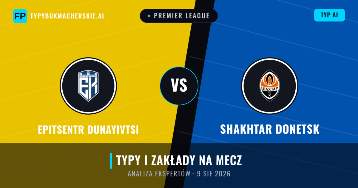 Epitsentr Dunayivtsi vs Shakhtar Donetsk — typy i zapowiedź meczu