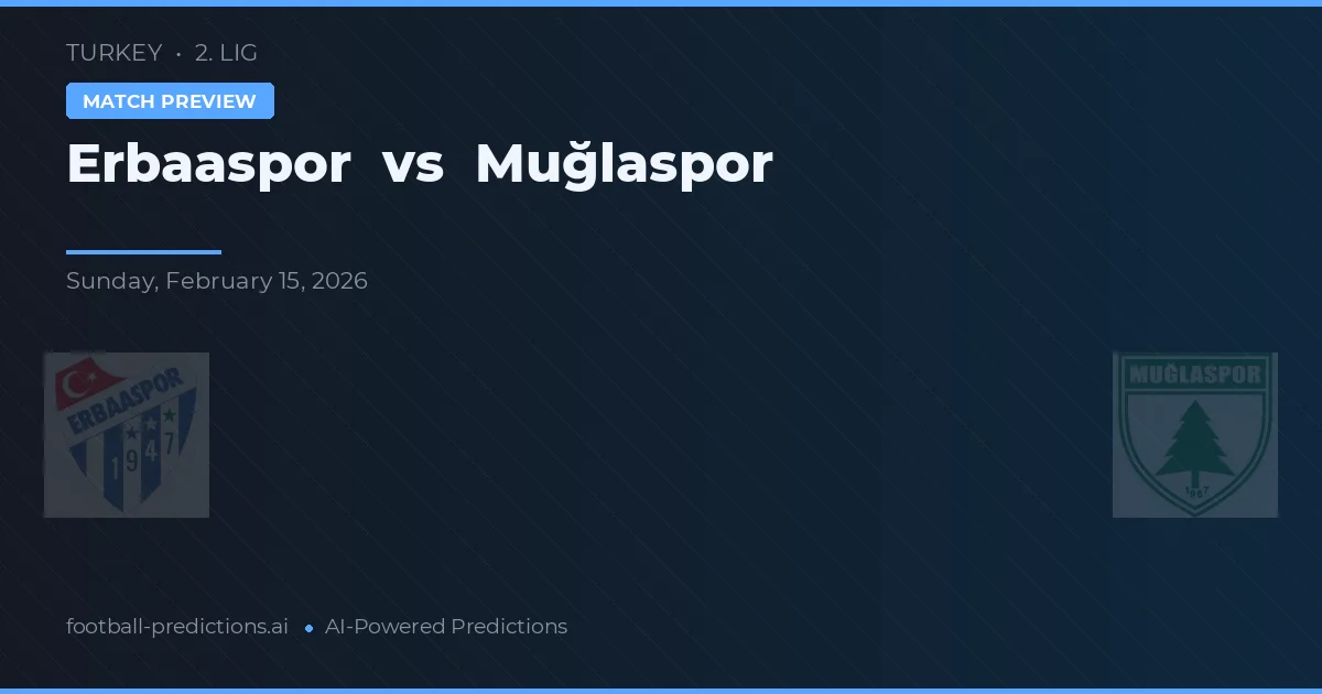 Erbaaspor vs Muğlaspor — typy i zapowiedź meczu