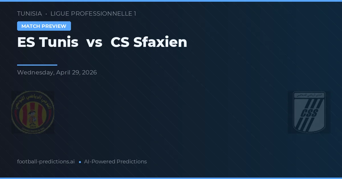 ES Tunis vs CS Sfaxien — typy i zapowiedź meczu