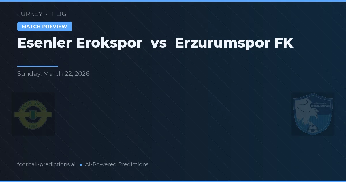 Esenler Erokspor vs Erzurumspor FK — typy i zapowiedź meczu