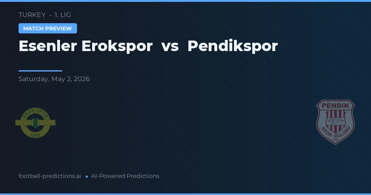 Esenler Erokspor vs Pendikspor preview