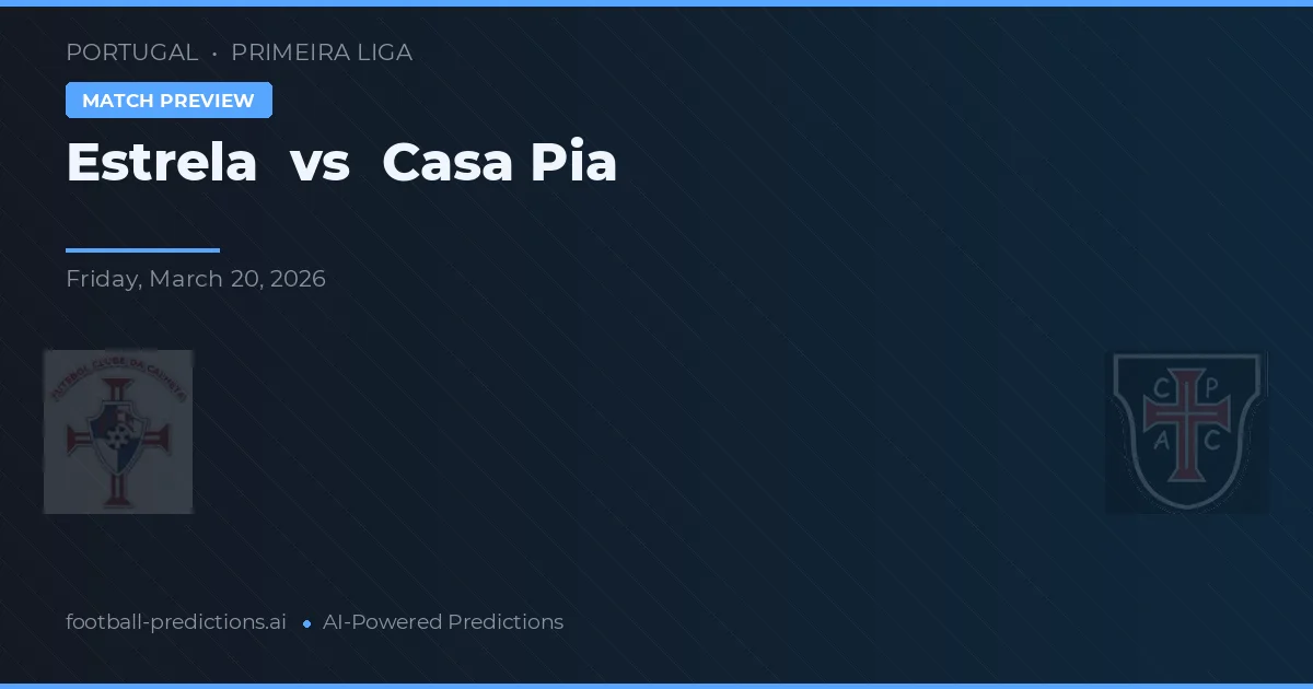 Estrela vs Casa Pia — typy i zapowiedź meczu