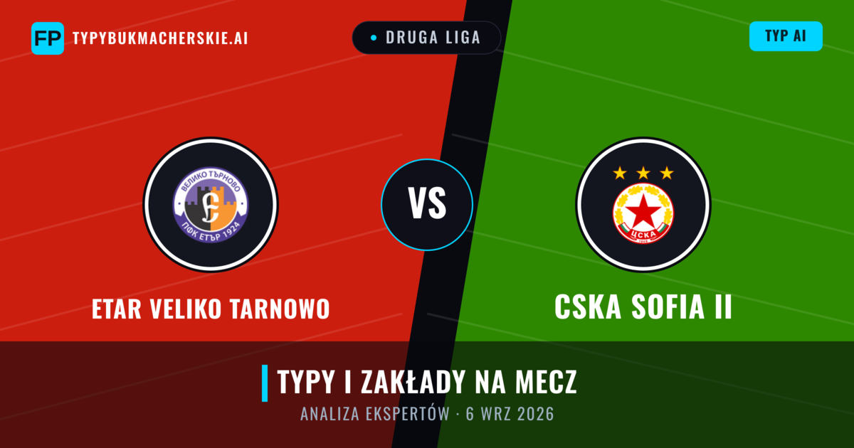 Etar Veliko Tarnowo vs CSKA Sofia II — typy i zapowiedź meczu
