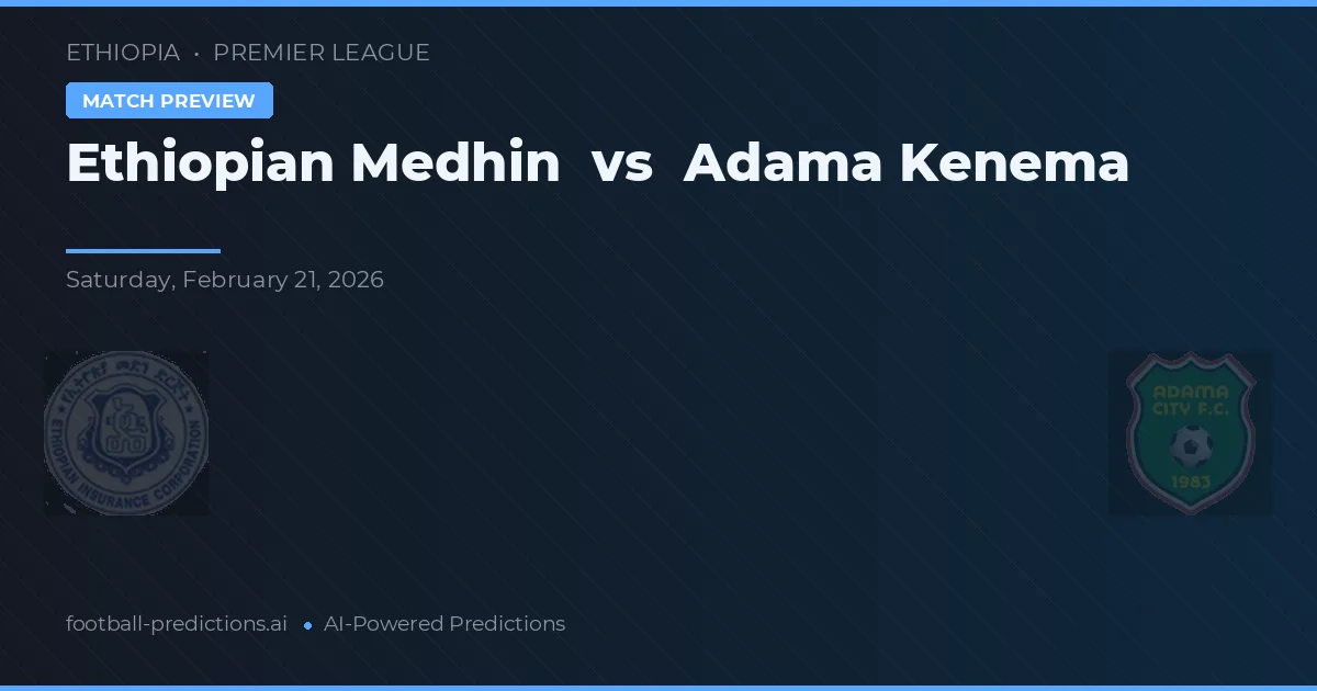 Ethiopian Medhin vs Adama Kenema — typy i zapowiedź meczu